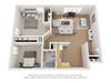 Floorplan of 2 bedroom apartment Floorplan of 2 bedroom apartment at The Life at Madison Grove, Madison, WI, 53716
